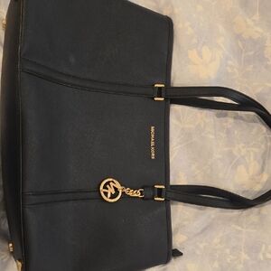 Michael Kors Navy Blue Large Tote Bag